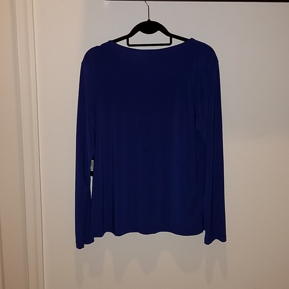 💎NWT! Rhinestone purple blouse. - Picture 4 of 4